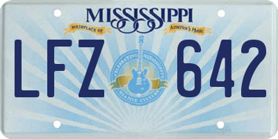 MS license plate LFZ642