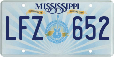 MS license plate LFZ652