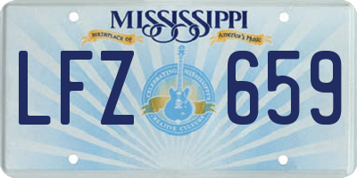 MS license plate LFZ659