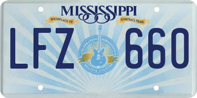 MS license plate LFZ660