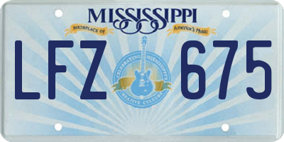 MS license plate LFZ675