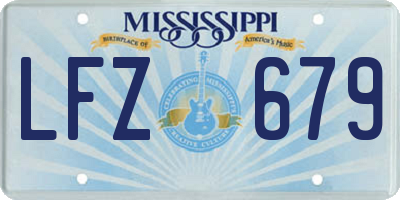 MS license plate LFZ679