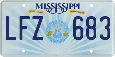 MS license plate LFZ683