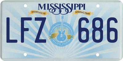 MS license plate LFZ686