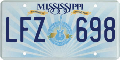 MS license plate LFZ698