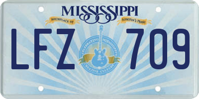 MS license plate LFZ709