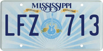 MS license plate LFZ713