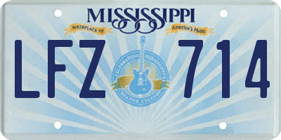 MS license plate LFZ714