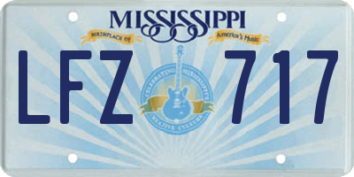 MS license plate LFZ717
