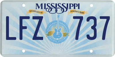 MS license plate LFZ737