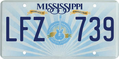 MS license plate LFZ739