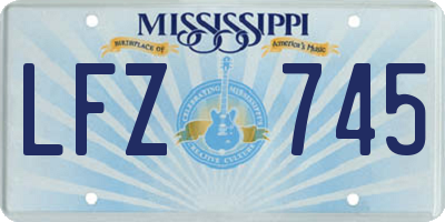 MS license plate LFZ745