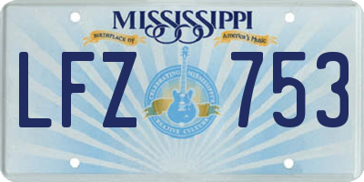 MS license plate LFZ753