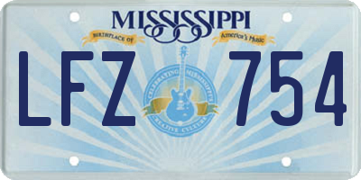 MS license plate LFZ754