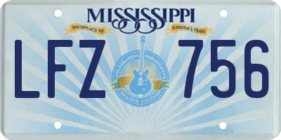 MS license plate LFZ756