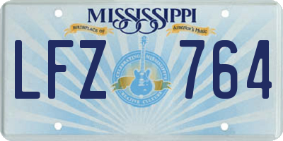 MS license plate LFZ764
