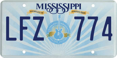 MS license plate LFZ774