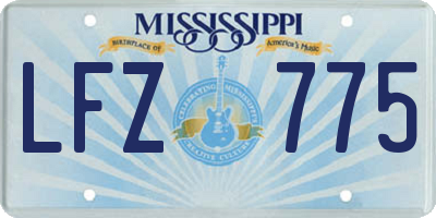 MS license plate LFZ775