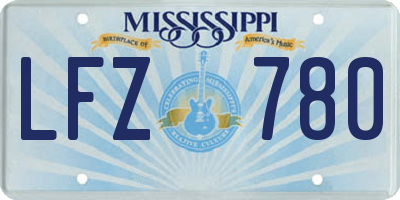 MS license plate LFZ780