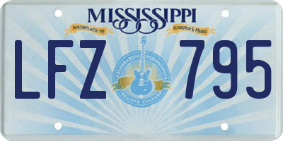 MS license plate LFZ795