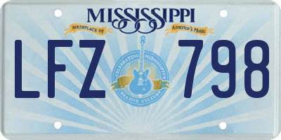 MS license plate LFZ798