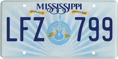 MS license plate LFZ799