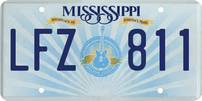 MS license plate LFZ811