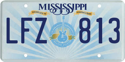 MS license plate LFZ813