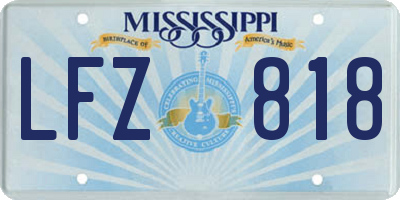 MS license plate LFZ818