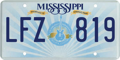 MS license plate LFZ819