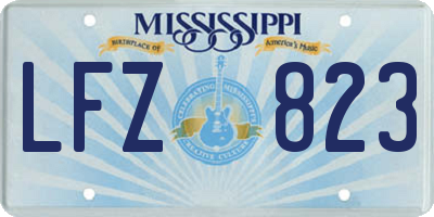 MS license plate LFZ823