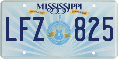 MS license plate LFZ825