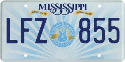 MS license plate LFZ855
