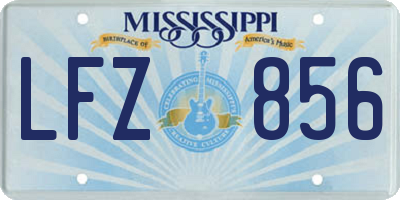MS license plate LFZ856