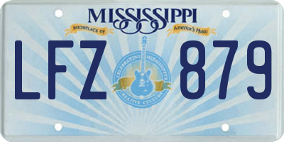 MS license plate LFZ879