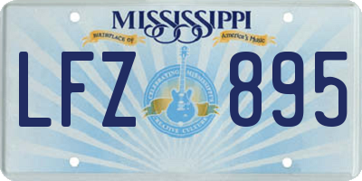 MS license plate LFZ895