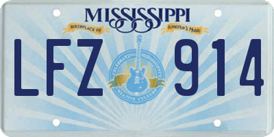 MS license plate LFZ914