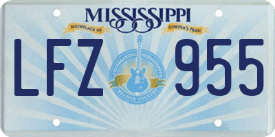 MS license plate LFZ955