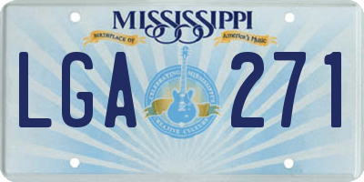 MS license plate LGA271