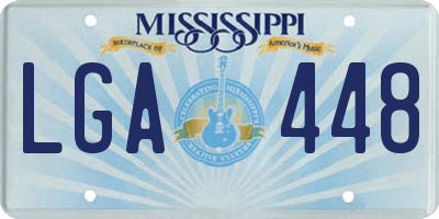 MS license plate LGA448