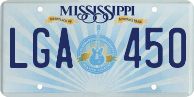 MS license plate LGA450