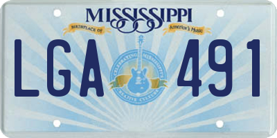 MS license plate LGA491