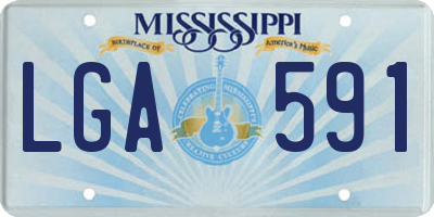 MS license plate LGA591