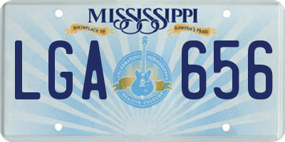 MS license plate LGA656