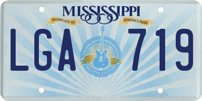 MS license plate LGA719