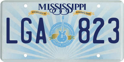 MS license plate LGA823