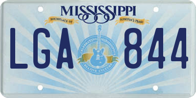MS license plate LGA844