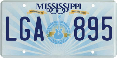 MS license plate LGA895