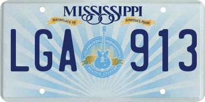 MS license plate LGA913