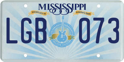 MS license plate LGB073